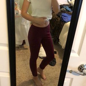 Maroon Thick Leggings